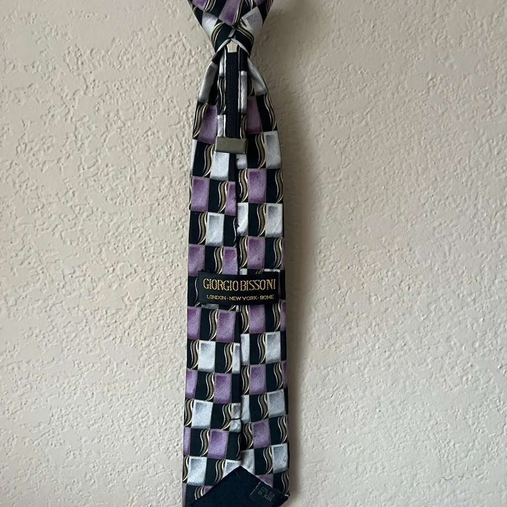 Boy's Vtg Giorgio Bisoni zipper silk tie